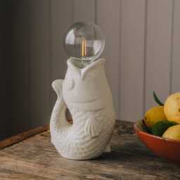 Graham and Green White Fish Table Lamp - thumbnail 2
