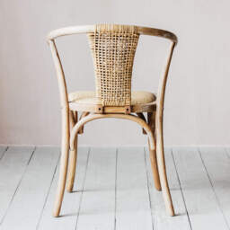 Graham and Green Lucien Wicker Wishbone Chair - thumbnail 5