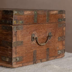 Graham and Green Vintage Dark Wooden Storage Box - thumbnail 3