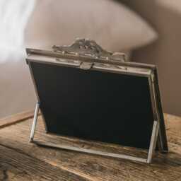 Graham and Green Bow Antique Silver Twin Photo Frame - thumbnail 3