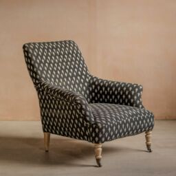 Graham and Green Avree Black Ikat Armchair - thumbnail 2