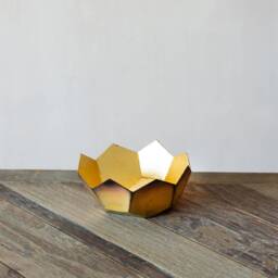 Graham and Green Brass and Gold Lotus Tea Light Holder