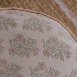 Graham and Green Blossom Hand-Block Printed Round Pouffe - thumbnail 3