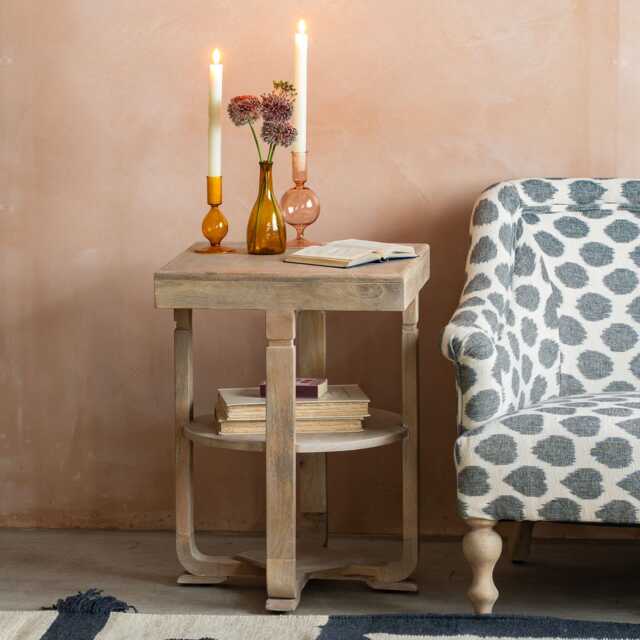 Graham and Green Estelle Natural Wooden Side Table - image 1