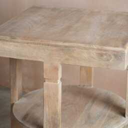 Graham and Green Estelle Natural Wooden Side Table - thumbnail 3