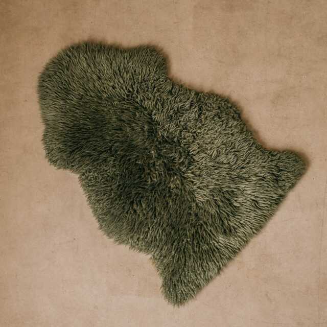 Graham and Green Moss Green Single Sheepskin - image 1