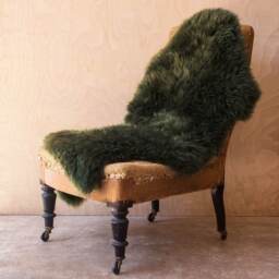 Graham and Green Moss Green Single Sheepskin - thumbnail 2