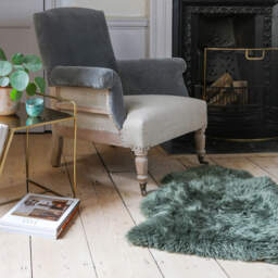 Graham and Green Moss Green Single Sheepskin - thumbnail 3
