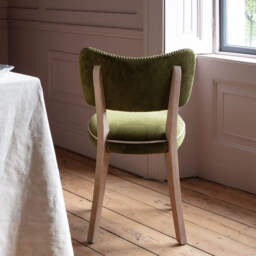 Graham and Green Olive Velvet Upholstered Dining Chair - thumbnail 2
