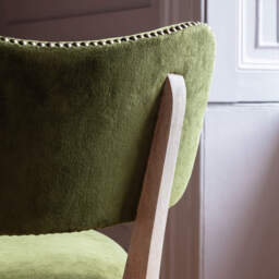 Graham and Green Olive Velvet Upholstered Dining Chair - thumbnail 6