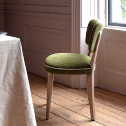 Graham and Green Olive Velvet Upholstered Dining Chair - thumbnail 3