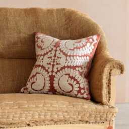 Graham and Green Lucia Sand Velvet Small Square Cushion - thumbnail 6