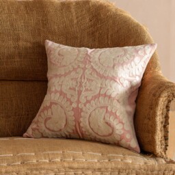 Graham and Green Lucia Sand Velvet Small Square Cushion - thumbnail 5