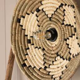 Graham and Green White Seagrass Plate Wall Light - thumbnail 4