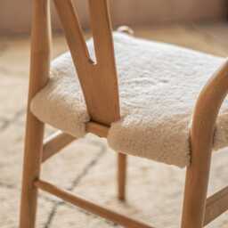 Graham and Green Natural Wool Emperor Chair - thumbnail 5