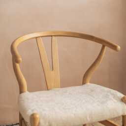 Graham and Green Natural Wool Emperor Chair - thumbnail 3