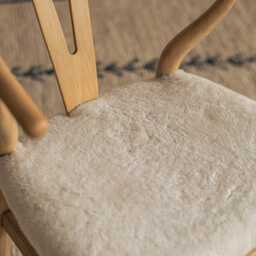 Graham and Green Natural Wool Emperor Chair - thumbnail 4