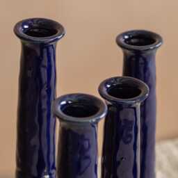 Graham and Green Blue Ceramic Multi-Stem Vase - thumbnail 3