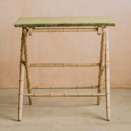 Graham and Green Moss Velvet Top Wooden Card Table - thumbnail 6