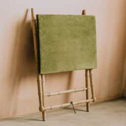Graham and Green Moss Velvet Top Wooden Card Table - thumbnail 3