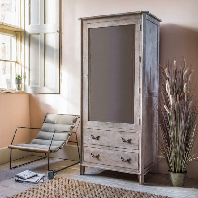 Graham and Green Chantilly Whitewashed Wardrobe - image 1