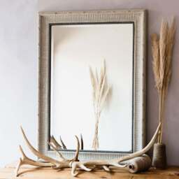 Graham and Green Grey Bevelled Wooden Mirror - thumbnail 1