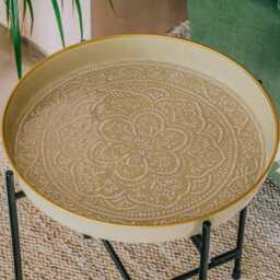 Graham and Green Taupe Berber Tray Table - thumbnail 2