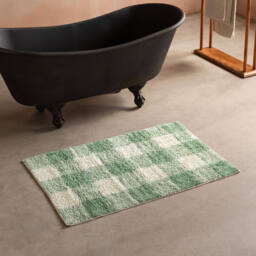 Graham and Green Green Gingham Tufted Bath Mat - thumbnail 2