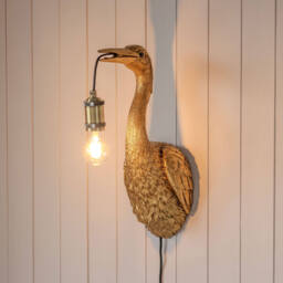 Graham and Green Cleo Crane Bronze Wall Light - thumbnail 1