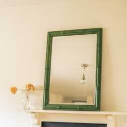 Graham and Green Green Bamboo Small Rectangular Wall Mirror