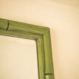 Graham and Green Green Bamboo Small Rectangular Wall Mirror - thumbnail 3