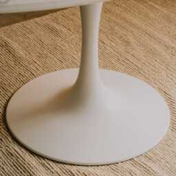 Graham and Green Oval White Marble Four Seater Dining Table - thumbnail 5