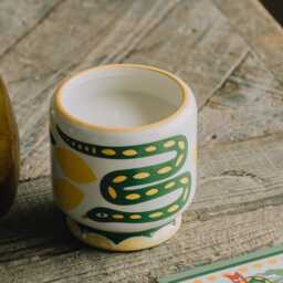 Graham and Green Snake Ceramic Lemongrass Candle - thumbnail 3