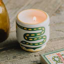 Graham and Green Snake Ceramic Lemongrass Candle - thumbnail 1