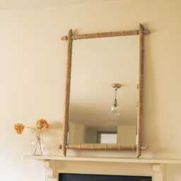 Graham and Green Bamboo Wooden Large Wall Mirror