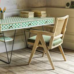Graham and Green Moss Green Aubrey Armchair - thumbnail 1