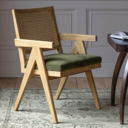 Graham and Green Moss Green Aubrey Armchair - thumbnail 2