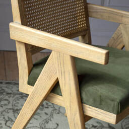 Graham and Green Moss Green Aubrey Armchair - thumbnail 3