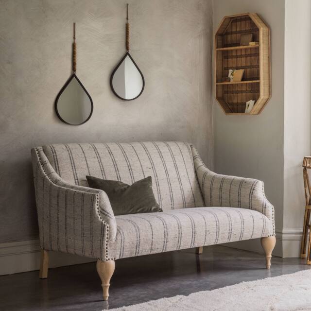 Graham and Green Renée Linen Stripe Two Seater Sofa - image 1