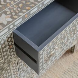 Graham and Green Classic Grey Mother of Pearl Small Double Chest of Drawers - thumbnail 6