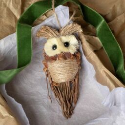 Graham and Green Bristle Owl Christmas Tree Decoration