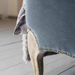 Graham and Green Evelyn Grey Velvet Super King Size Bed - thumbnail 4