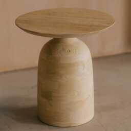 Graham and Green Evie Natural Wooden Side Table - thumbnail 2