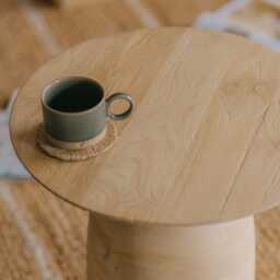 Graham and Green Evie Natural Wooden Side Table - thumbnail 3