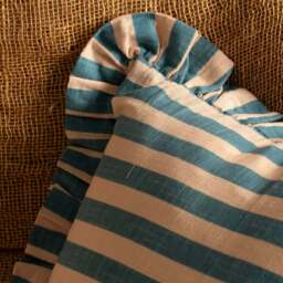 Graham and Green Candy Blue Stripe Square Cushion - thumbnail 2
