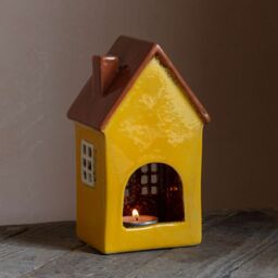 Graham and Green Yellow Danish House Tealight Holder - thumbnail 3
