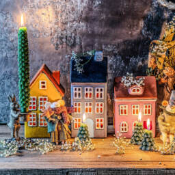 Graham and Green Yellow Danish House Tealight Holder - thumbnail 4