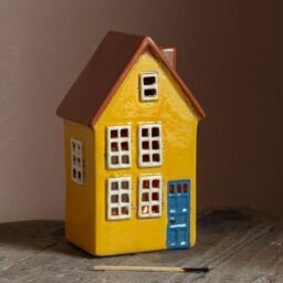 Graham and Green Yellow Danish House Tealight Holder - thumbnail 2