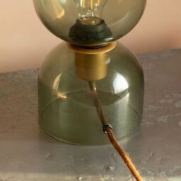 Graham and Green Clarence Glass Table Lamp Green - Small - thumbnail 3