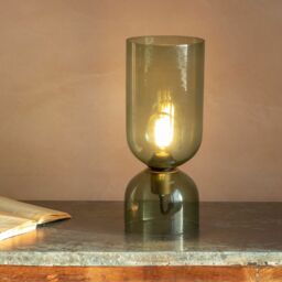 Graham and Green Clarence Glass Table Lamp Green - Small